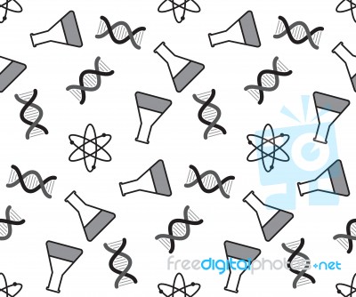 Science Icon Seamless Pattern Stock Image