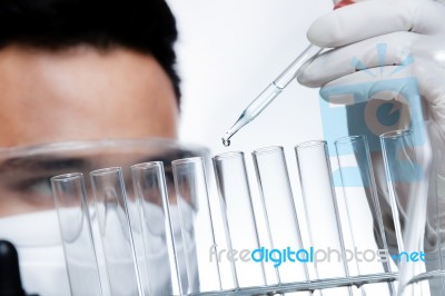 Scientists Are Experimenting Stock Photo