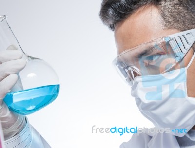 Scientists Are Experimenting Stock Photo