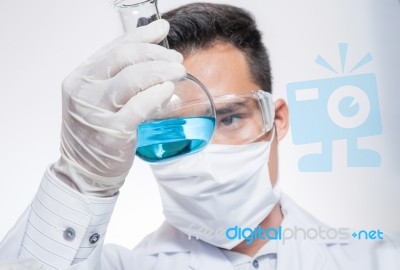 Scientists Are Experimenting Stock Photo