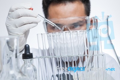 Scientists Are Experimenting Stock Photo