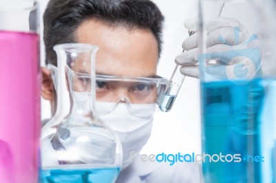 Scientists Are Experimenting Stock Photo