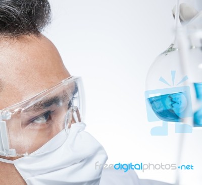 Scientists Are Experimenting Stock Photo