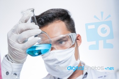 Scientists Are Experimenting Stock Photo