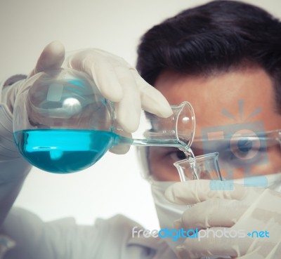 Scientists Are Experimenting Stock Photo