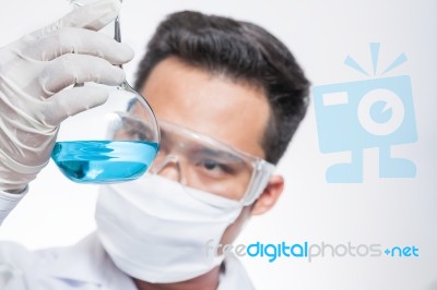 Scientists Are Experimenting Stock Photo