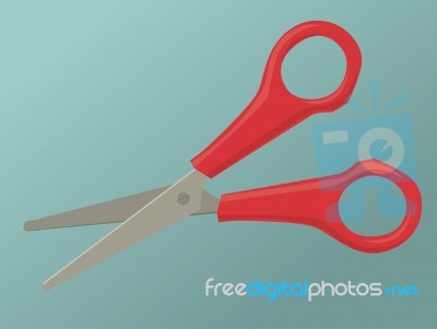 Scissors Vector Design Illustration Isolated On White Background