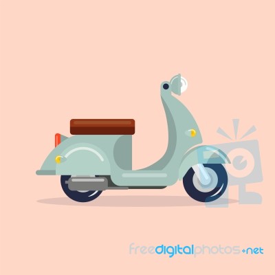 Scooter Vintage Style Stock Image