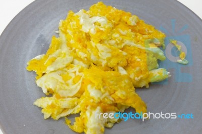 Scrambled Eggs Stock Photo