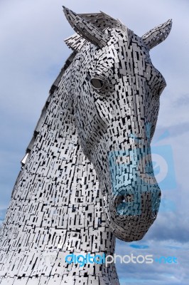 Sculptures The Kelpies At The Helix Park In Falkirk, Scotland Stock Photo