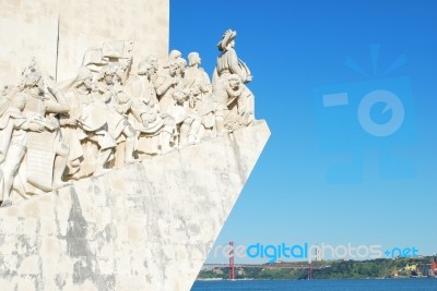 Sea Discoveries Monument In Lisbon, Portugal Stock Photo