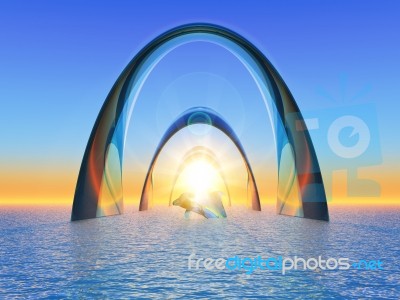 Sea Gate Stock Image