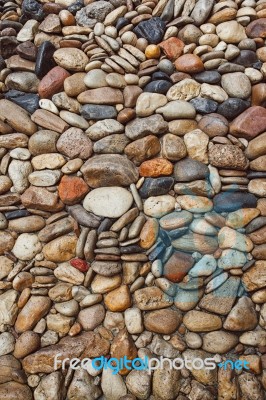 Sea Stones Pebble Texture Background Stock Photo