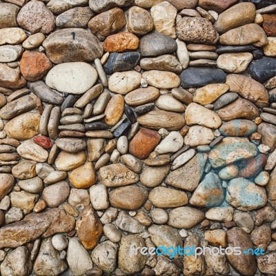 Sea Stones Pebble Texture Background Stock Photo