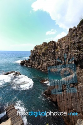 Sea View And Cliffs In Riomaggiore I Stock Photo