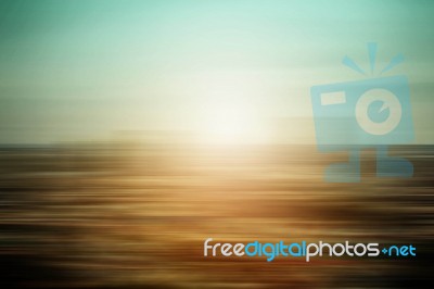 Sea With A Blurred Image Stock Photo