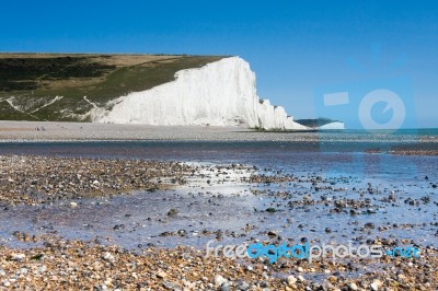 Seaford, Sussex/uk - August 15 : Seven Sisters In Sussex On Augu… Stock Photo