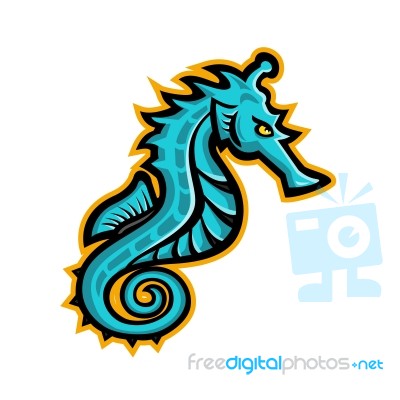 Seahorse Mascot Stock Image