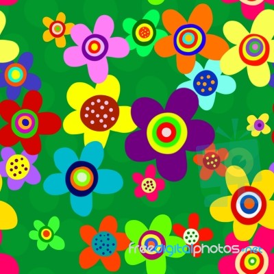 Seamless Daisy Pattern Stock Image