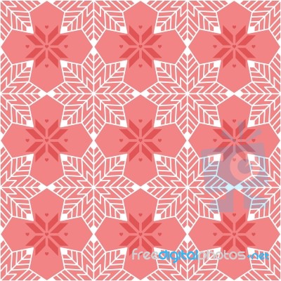 Seamless Geometric Snowflake Pattern Stock Image