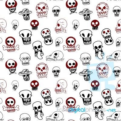 Seamless Pattern Of Animal Skull Background Stock Photo