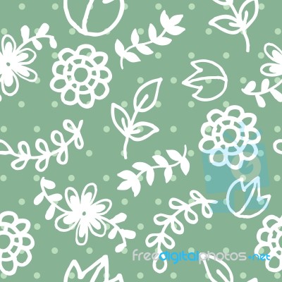 Seamless Pattern Of Flower Background Stock Image