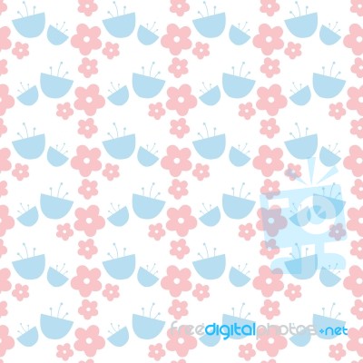 Seamless Pattern Of Flower Illustration Background Stock Image