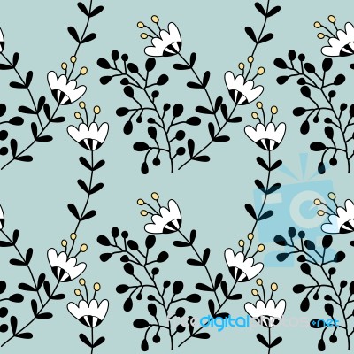 Seamless Pattern Of Flower Illustration Background Stock Image