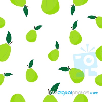 Seamless Pattern With Guava  Illustration Stock Image