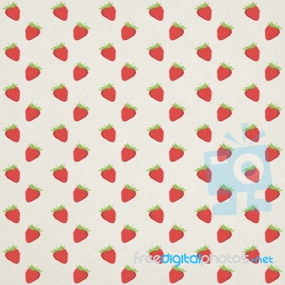 Seamless Strawberry Pattern Stock Image