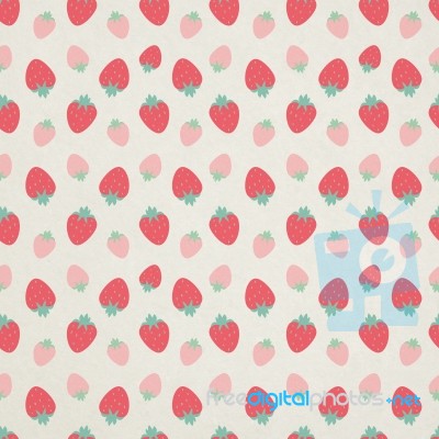 Seamless Strawberry Pattern Stock Image