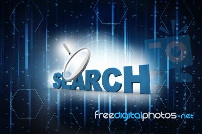 Search Button 3d Illustration Stock Image