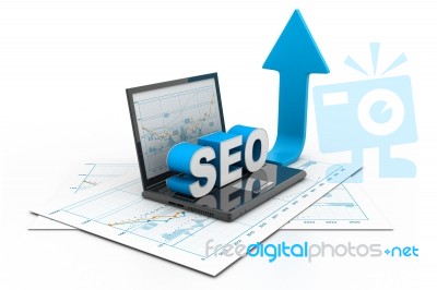 Search Engine Optimization Growth Chart Stock Image