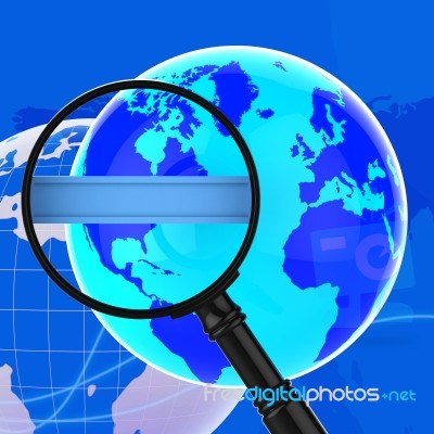 Search Internet Shows World Wide Web And Copy-space Stock Image