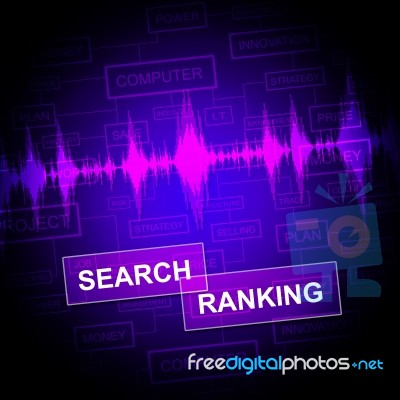 Search Ranking Represents Gathering Data And Analysis Stock Image