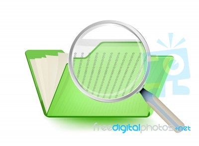 Searching In A Folder Stock Image