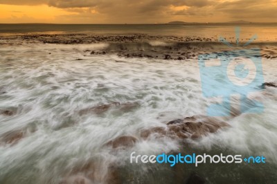 Seascape And Wave In South Africa Stock Photo