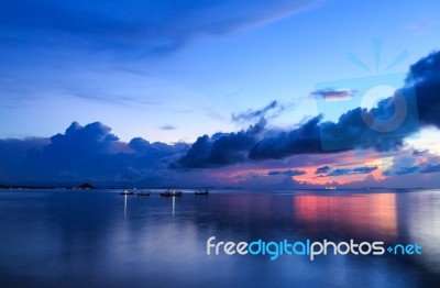 Seascape At Dusk,samui Island,thailand Stock Photo