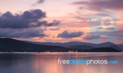 Seascape At Dusk,samui Island,thailand Stock Photo