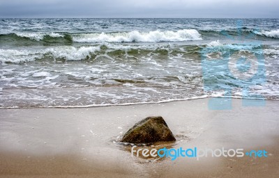 Seashore In A Storm Stock Photo