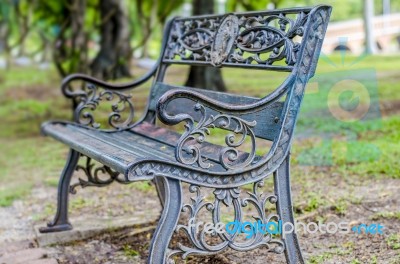 Seating In The Park Stock Photo