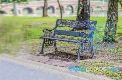 Seating In The Park Stock Photo