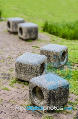 Seating In The Park Stock Photo