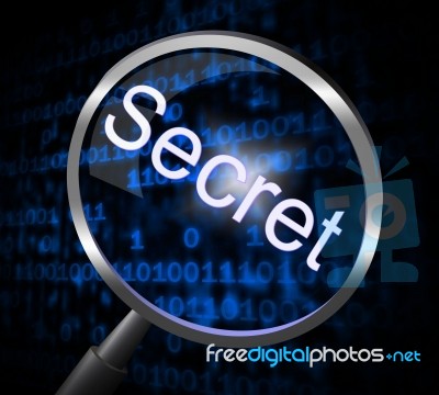 Secret Magnifier Means Search Confidential And Magnification Stock Image