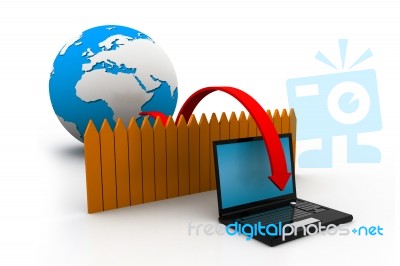 Secure Global Network Stock Image