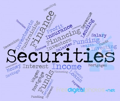 Securities Word Indicates Bad Debt And Arrears Stock Image