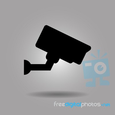 Security Camera Icon  Illustration Eps10 On Grey Background Stock Image