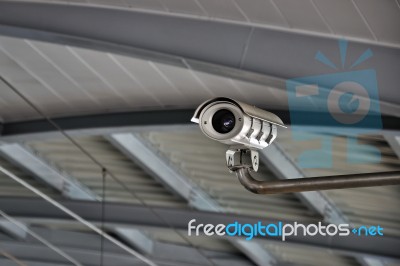 Security Camera Or CCTV Stock Photo