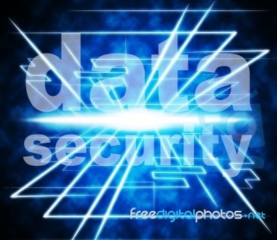 Security Data Means Information Bytes And Protected Stock Image