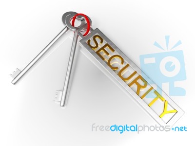 Security Keys Shows Protect Locked And Safe Stock Image